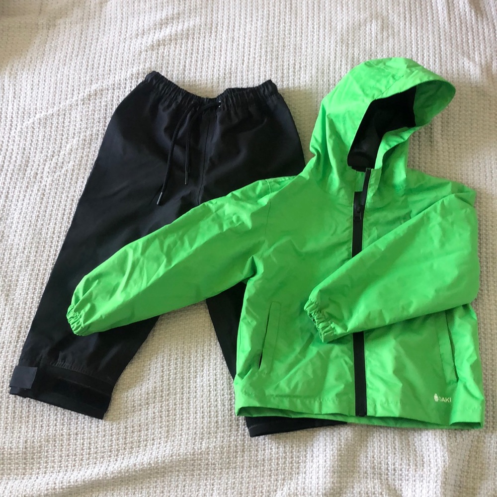 Oaki Toddler Waterproof Shell Jacket and Trail Rain Pants (3T)